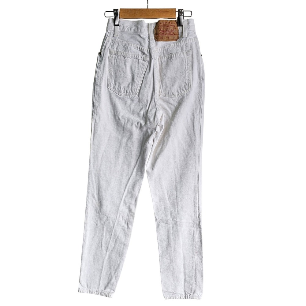 Levi's 501 1994 Vintage High Waisted Mom Jeans Button Fly White Denim Size 1/XXS